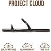 image:imageProject Cloud Summer Sandals for Women 2026  Memory Foam Insole and EcoCrafted Leather Beach Flip Flops for Women  Non Slip and Lightweight Double Strap Womens Sandals TransitionBlack Patent