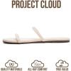 image:imageProject Cloud Summer Sandals for Women 2026  Memory Foam Insole and EcoCrafted Leather Beach Flip Flops for Women  Non Slip and Lightweight Double Strap Womens Sandals TransitionCream