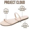 image:imageProject Cloud Summer Sandals for Women 2026  Memory Foam Insole and EcoCrafted Leather Beach Flip Flops for Women  Non Slip and Lightweight Double Strap Womens Sandals TransitionBeige Patent