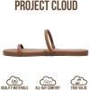 image:imageProject Cloud Summer Sandals for Women 2026  Memory Foam Insole and EcoCrafted Leather Beach Flip Flops for Women  Non Slip and Lightweight Double Strap Womens Sandals TransitionChocolate