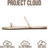 image:imageProject Cloud Summer Sandals for Women 2026  Memory Foam Insole and EcoCrafted Leather Beach Flip Flops for Women  Non Slip and Lightweight Double Strap Womens Sandals TransitionGold