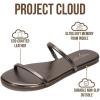 image:imageProject Cloud Summer Sandals for Women 2026  Memory Foam Insole and EcoCrafted Leather Beach Flip Flops for Women  Non Slip and Lightweight Double Strap Womens Sandals TransitionBronze