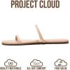 image:imageProject Cloud Summer Sandals for Women 2026  Memory Foam Insole and EcoCrafted Leather Beach Flip Flops for Women  Non Slip and Lightweight Double Strap Womens Sandals TransitionBeige Pu