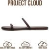 image:imageProject Cloud Summer Sandals for Women 2026  Memory Foam Insole and EcoCrafted Leather Beach Flip Flops for Women  Non Slip and Lightweight Double Strap Womens Sandals TransitionDark Choco