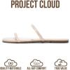 image:imageProject Cloud Summer Sandals for Women 2026  Memory Foam Insole and EcoCrafted Leather Beach Flip Flops for Women  Non Slip and Lightweight Double Strap Womens Sandals TransitionBeige Patent