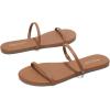 image:imageProject Cloud Summer Sandals for Women 2026  Memory Foam Insole and EcoCrafted Leather Beach Flip Flops for Women  Non Slip and Lightweight Double Strap Womens Sandals TransitionChocolate