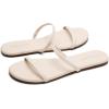 image:imageProject Cloud Summer Sandals for Women 2026  Memory Foam Insole and EcoCrafted Leather Beach Flip Flops for Women  Non Slip and Lightweight Double Strap Womens Sandals TransitionCream
