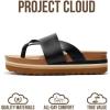 image:imageProject Cloud Womens Sandals  Premium Cork Insole Insole Shoes for Women Lightweight and Non Slip Beach Sandals for Women 2026Black Thong