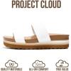image:imageProject Cloud Womens Sandals  Premium Cork Insole Insole Shoes for Women Lightweight and Non Slip Beach Sandals for Women 2026Offwhite Slide