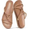 image:imageProject Cloud Sandals Women Dressy with Plush amp Soft Insole  NonSlip Strappy Sandals For Women 2026  Lightweight Slides for Women Footwear  Stylish Womens Sandals FLOATTan