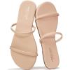 image:imageProject Cloud Summer Sandals for Women 2026  Memory Foam Insole and EcoCrafted Leather Beach Flip Flops for Women  Non Slip and Lightweight Double Strap Womens Sandals TransitionBeige