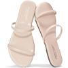 image:imageProject Cloud Summer Sandals for Women 2026  Memory Foam Insole and EcoCrafted Leather Beach Flip Flops for Women  Non Slip and Lightweight Double Strap Womens Sandals TransitionBeige Patent