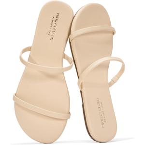 image:imageProject Cloud Summer Sandals for Women 2026  Memory Foam Insole and EcoCrafted Leather Beach Flip Flops for Women  Non Slip and Lightweight Double Strap Womens Sandals TransitionSand
