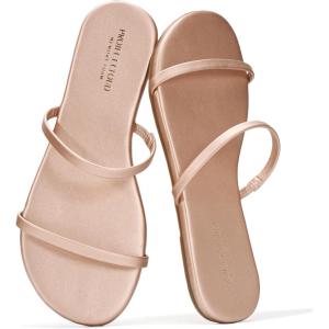 image:imageProject Cloud Summer Sandals for Women 2026  Memory Foam Insole and EcoCrafted Leather Beach Flip Flops for Women  Non Slip and Lightweight Double Strap Womens Sandals TransitionCopper