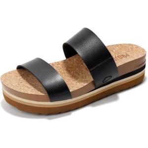 image:imageProject Cloud Womens Sandals  Premium Cork Insole Insole Shoes for Women Lightweight and Non Slip Beach Sandals for Women 2026Black Slide
