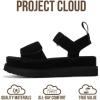 image:imageProject Cloud 100 Genuine Leather Platform Sandals For Women  Memory Foam Insole Slip Resistant Chunky Womens Sandals with adjustable straps  Wedge Sandals for Women 2026 BronzestarBlack Suede