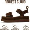 image:imageProject Cloud 100 Genuine Leather Platform Sandals For Women  Memory Foam Insole Slip Resistant Chunky Womens Sandals with adjustable straps  Wedge Sandals for Women 2026 BronzestarMocha Suede