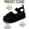 image:imageProject Cloud 100 Genuine Leather Platform Sandals For Women  Memory Foam Insole Slip Resistant Chunky Womens Sandals with adjustable straps  Wedge Sandals for Women 2026 BronzestarBlack Suede