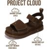 image:imageProject Cloud 100 Genuine Leather Platform Sandals For Women  Memory Foam Insole Slip Resistant Chunky Womens Sandals with adjustable straps  Wedge Sandals for Women 2026 BronzestarMocha Suede