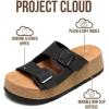 image:imageProject Cloud 100 Genuine Leather Platform Sandals Women Footwear  Plush amp Soft Insole Wedge Womens Sandals  NonSlip and Lightweight Dressy Summer Beach Sandals BarcelonaBlack