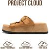 image:imageProject Cloud 100 Genuine Leather Platform Sandals Women Footwear  Plush amp Soft Insole Wedge Womens Sandals  NonSlip and Lightweight Dressy Summer Beach Sandals BarcelonaCamel