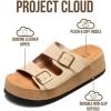 image:imageProject Cloud 100 Genuine Leather Platform Sandals Women Footwear  Plush amp Soft Insole Wedge Womens Sandals  NonSlip and Lightweight Dressy Summer Beach Sandals BarcelonaBeige