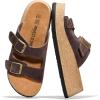 image:imageProject Cloud 100 Genuine Leather Platform Sandals Women Footwear  Plush amp Soft Insole Wedge Womens Sandals  NonSlip and Lightweight Dressy Summer Beach Sandals BarcelonaCoffee