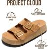 image:imageProject Cloud 100 Genuine Leather Platform Sandals Women Footwear  Plush amp Soft Insole Wedge Womens Sandals  NonSlip and Lightweight Dressy Summer Beach Sandals BarcelonaCamel