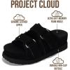 image:imageProject Cloud 100 Genuine Leather Sandals For Women  Platform Sandals Memory Foam Insole Non Slip Womens Sandals with adjustable straps  Wedge Sandals for Women 2026 SilverstarBlack Suede