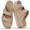 image:imageProject Cloud 100 Genuine Leather Sandals For Women  Platform Sandals Memory Foam Insole Non Slip Womens Sandals with adjustable straps  Wedge Sandals for Women 2026 SilverstarWheat Suede