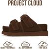 image:imageProject Cloud 100 Genuine Leather Sandals For Women  Platform Sandals Memory Foam Insole Non Slip Womens Sandals with adjustable straps  Wedge Sandals for Women 2026 SilverstarMocha Suede