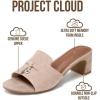 image:imageProject Cloud 100 Genuine Leather Sandals Women Footwear  Memory Foam Insole amp NonSlip Women Sandals Dressy  Lightweight Womens Heels Sandals  Slides for Women 2026 MonacoLatte Suede