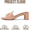 image:imageProject Cloud 100 Genuine Leather Sandals Women Footwear  Memory Foam Insole amp NonSlip Women Sandals Dressy  Lightweight Womens Heels Sandals  Slides for Women 2026 MonacoCherry Blossom Suede