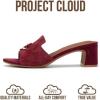 image:imageProject Cloud 100 Genuine Leather Sandals Women Footwear  Memory Foam Insole amp NonSlip Women Sandals Dressy  Lightweight Womens Heels Sandals  Slides for Women 2026 MonacoSangrias Suede