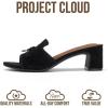 image:imageProject Cloud 100 Genuine Leather Sandals Women Footwear  Memory Foam Insole amp NonSlip Women Sandals Dressy  Lightweight Womens Heels Sandals  Slides for Women 2026 MonacoBlack Suede