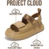 image:imageProject Cloud Platform Sandals For Women 2026  Ultra Soft Insole Slip Resistant Womens Sandals Vacation Outfits for Women  Womens Beach Shoes GoldieLight Brown
