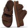 image:imageProject Cloud 100 Genuine Leather Sandals For Women  Platform Sandals Memory Foam Insole Non Slip Womens Sandals with adjustable straps  Wedge Sandals for Women 2026 SilverstarMocha Suede