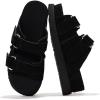image:imageProject Cloud 100 Genuine Leather Sandals For Women  Platform Sandals Memory Foam Insole Non Slip Womens Sandals with adjustable straps  Wedge Sandals for Women 2026 SilverstarBlack Suede
