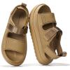 image:imageProject Cloud Platform Sandals For Women 2026  Ultra Soft Insole Slip Resistant Womens Sandals Vacation Outfits for Women  Womens Beach Shoes GoldieLight Brown