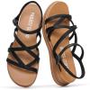 image:imageProject Cloud Wedge Sandals for Women 2026  Comfortable Soft amp Plush Insole Strappy Womens Sandals with Lightweight and NonSlip Durable Outsole NICEBlack