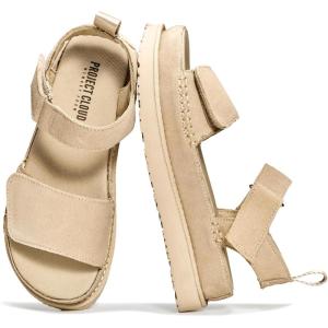 image:imageProject Cloud 100 Genuine Leather Platform Sandals For Women  Memory Foam Insole Slip Resistant Chunky Womens Sandals with adjustable straps  Wedge Sandals for Women 2026 BronzestarWheat Suede