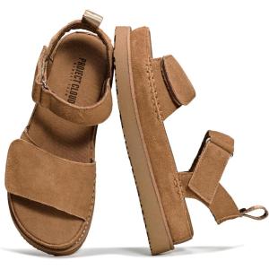 image:imageProject Cloud 100 Genuine Leather Platform Sandals For Women  Memory Foam Insole Slip Resistant Chunky Womens Sandals with adjustable straps  Wedge Sandals for Women 2026 BronzestarChestnut Suede