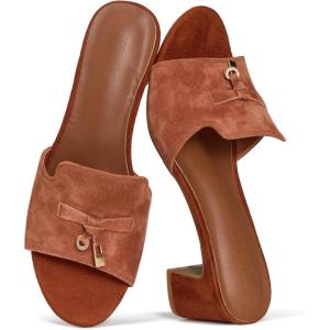 image:imageProject Cloud 100 Genuine Leather Sandals Women Footwear  Memory Foam Insole amp NonSlip Women Sandals Dressy  Lightweight Womens Heels Sandals  Slides for Women 2026 MonacoMocha Suede