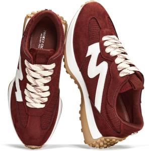 image:imageProject Cloud Trendy Fashion Sneakers for Women 2026  Memory Foam and NonSlip Comfortable Casual Ladies Shoes for Womens Fashion Sneakers  Lightweight Laceup Shoes LeccoSangria