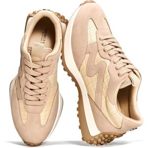 image:imageProject Cloud Trendy Fashion Sneakers for Women 2026  Memory Foam and NonSlip Comfortable Casual Ladies Shoes for Womens Fashion Sneakers  Lightweight Laceup Shoes LeccoRaffia