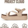 image:imageProject Cloud Platform Sandals Women Footwear  Plush amp Soft Insole Wedge Sandals for Women Footwear Stylish Platform Shoes with Adjustable Straps MellowNude