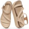 image:imageProject Cloud Platform Sandals Women Footwear  Plush amp Soft Insole Wedge Sandals for Women Footwear Stylish Platform Shoes with Adjustable Straps MellowNude