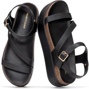 image:imageProject Cloud Platform Sandals Women Footwear  Plush amp Soft Insole Wedge Sandals for Women Footwear Stylish Platform Shoes with Adjustable Straps MellowBlack