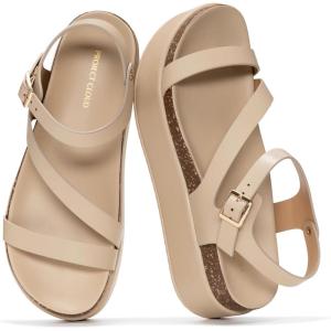 image:imageProject Cloud Platform Sandals Women Footwear  Plush amp Soft Insole Wedge Sandals for Women Footwear Stylish Platform Shoes with Adjustable Straps MellowNude